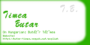 timea butar business card